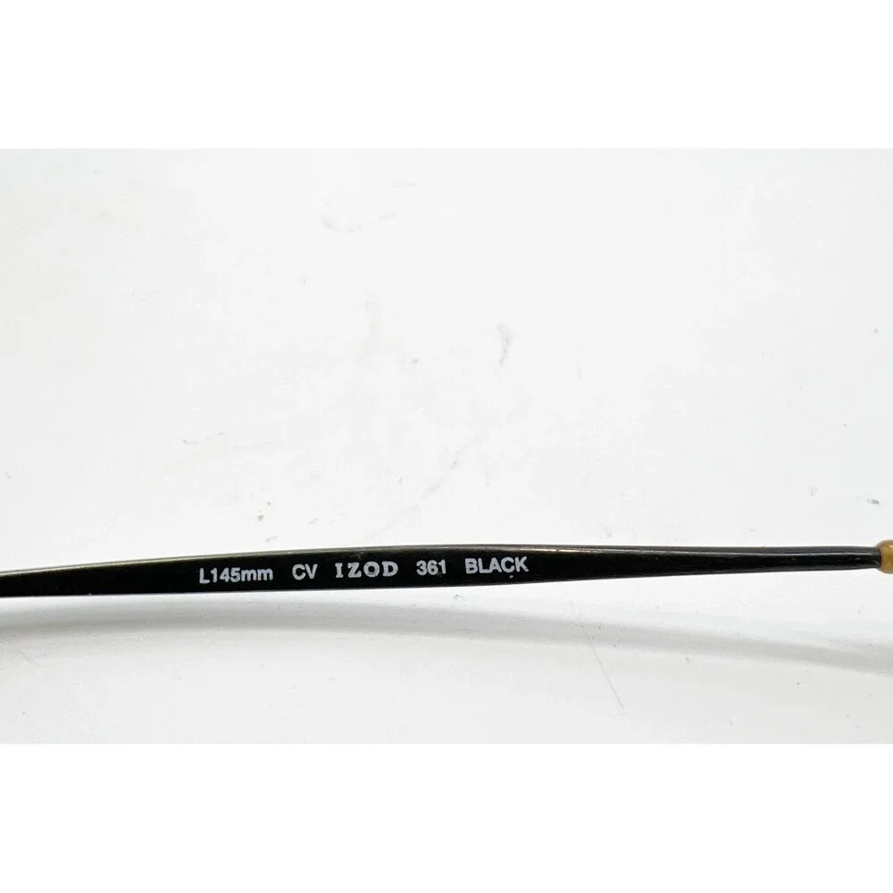 Izod Eyeglasses Mens Black Oval Semi Rimless 361 145mm
